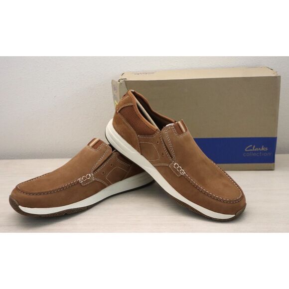 Clarks 26176975 Men\'s Sz 13W Light Tan Nubuck Sailview Step Slip-On Shoes main image 13